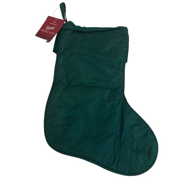 Hallmark Barbie Christmas Stocking Holiday Sensations Green Satin 13” NWT - Picture 3 of 4